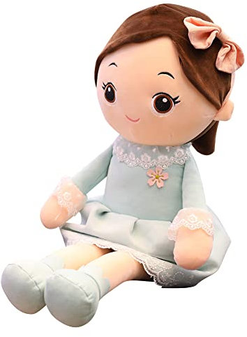LICHENGTAI Weiche Stoffpuppe, 50CM Stoffpuppe babypuppe Püppchen, Schöne Puppe Stoffpuppe Plüsch Stofftier Spielzeug Cartoon Deko Toy Geschenk Gift für Kinder Baby Mädchen, Grün