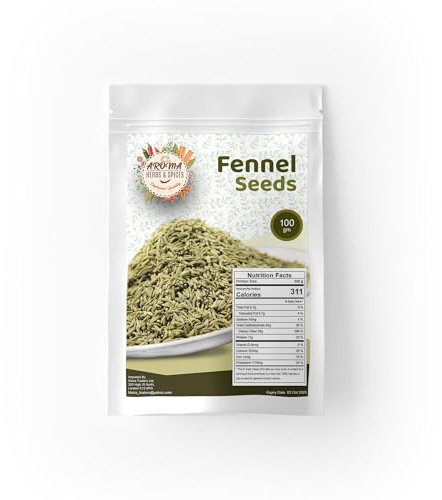 Fennel Seeds | 100% Natural | Ideal for Cooking, Smoothies, and Lattes | Vegan & Gluten-Free | Premium Quality | 100g