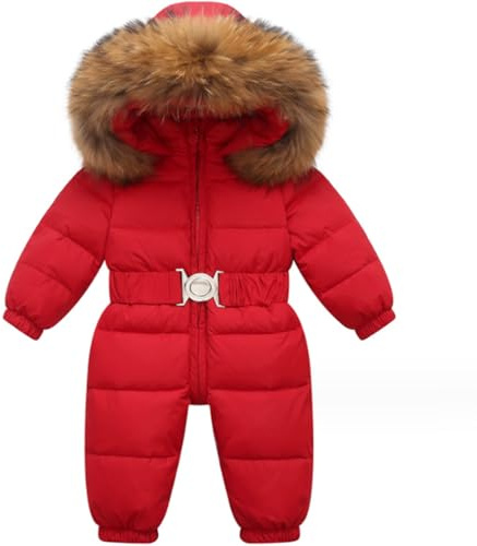 Acuryx Bébé Combinaison De Ski à Capuche Manches Longues Hiver Barboteuse Manteau Infantile Combinaison De Neige à Capuche Survêtement Veste Chaud Pour Filles Garçon
