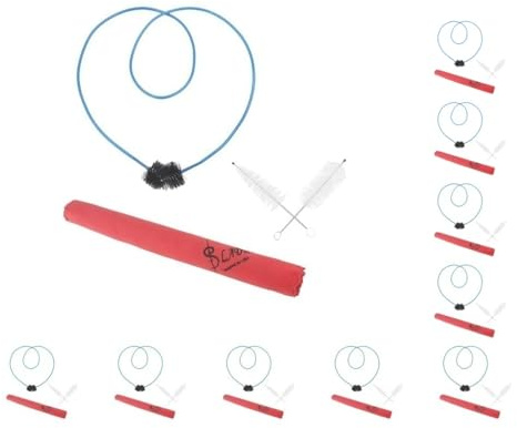 10-teiliges Trompeten-Reinigungsset, Mundstückbürste, flexible Bürste, Reinigungstuch
