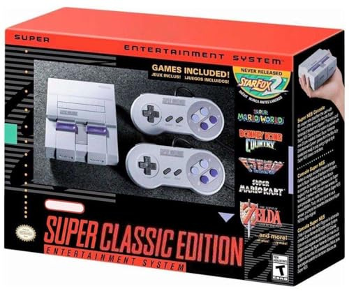 Lenpos Video Gaming Console Super forNES Classic Edition System Mini forSNES, Pre Loaded 20+1 Original forSNES Games with HDMI Output, Save/Load Function During Gaming