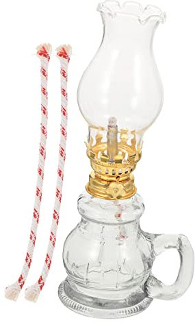 CORHAD Retro-petroleumlampe Mit Glasabdeckung Vintage-öllampe Für Heimdekor Petroleumlampe Für Zuhause Einzigartige Beleuchtung Ohne Öl