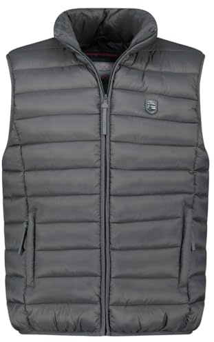 Geographical Norway Vamigotal Men Basic - Chaqueta Hombre Cálida Esqui - Abrigo Para Hombres Sin Capucha - Parka Elegante A Prueba De Viento - Otono Invierno Primavera (Gris Oscuro S)
