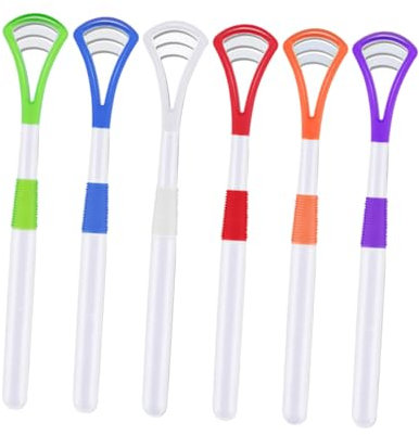 Healeved Raschietto Per Lingua in Materiale Alimentare Con Design a Forma Di Puliscilingua Per Igiene Orale Rimozione Alito Cattivo E Placca Strumento Antibatterico Per Quotidiana