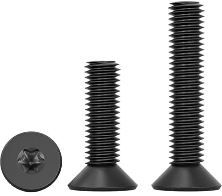 SHUNCHG 20 Piezas Tornillos Torx de Cabeza Avellanada M3x6mm, Tornillo Mecánico Acero Inoxidable A2 V2A, Rosca Completa Tornillos para Metales, Maquinaria y Muebles