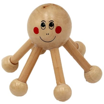 Strumento di massaggio in legno a di ragno-massaggiatore portatile a 6 gambe per rilassamento manuale | Massagni di legno portatili per cuoio capelluto, vita e sollievo