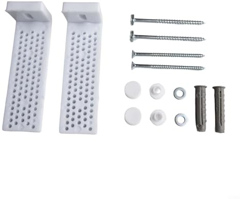 Kit de fijación de piso de inodoro y bidé de acero inoxidable con pernos de anclaje en forma de L y tapas de cabeza de tornillo, compatible con inodoros estándar y lavabos de medio pedestal, juego de