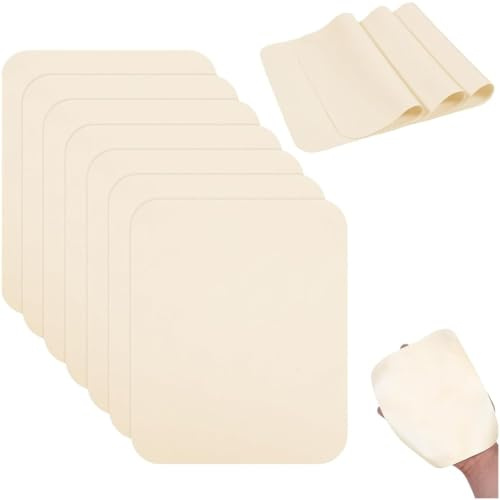 Homeponnew 20 paños de gamuza artificial precortados para cerámica, recorte de arcilla, limpieza y pulido de vidrio, coches, cámaras, joyas