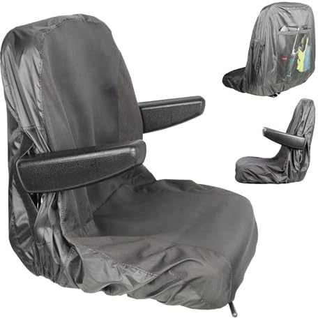 para asiento de tractor cortacésped – para asiento de cortacésped, protector impermeable para cortcésped, fundas de tela Oxford para sillas de jardín con bolsillos de almacenamiento
