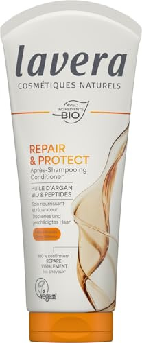 lavera Après-shampooing Repair & Protect - sans silicones - répare la surface du cheveu - pour cheveux secs et abîmés - vegan - cosmétique naturel - 250 ml