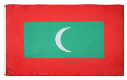 AZ FLAG - Bandera Maldivas - 90x60 cm - Bandera Maldiva 100% Poliéster Con Ojales de Metal integrados - 50g - Colores Vivos Y Resistente A La Decoloración