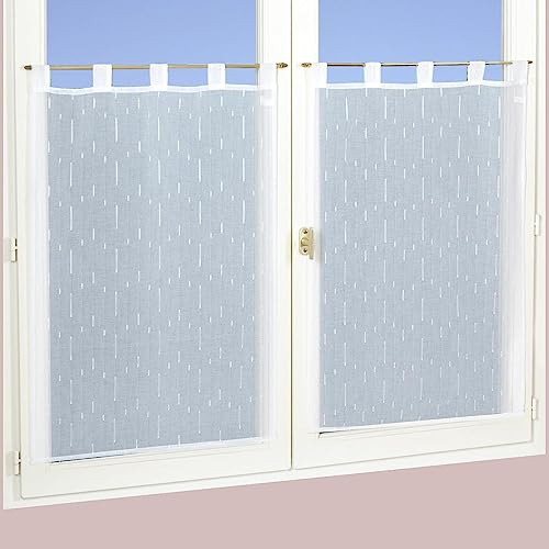 Atout Ciel Coppia di Tende a Zampe, pronte da Appendere, 2 x 45 x 120 cm, Colore: Bianco