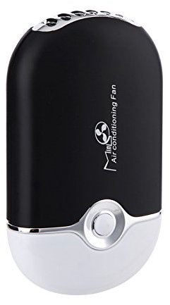 Aussido Mini Eyelash Fan Air Conditioning USB Rechargeable Portable Fan for Eyelash Extension Dryer（Black