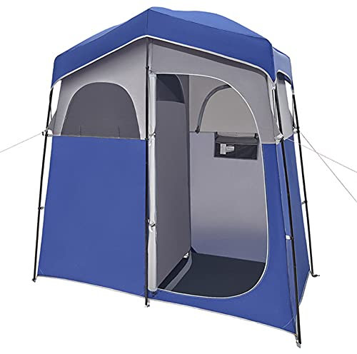 Sichtschutzzelt mit 2-Raum-Campingdusche, Sichtschutzzelt, tragbares Ankleidezimmer mit Tragetasche für Camping, Reisen, Strandwechsel