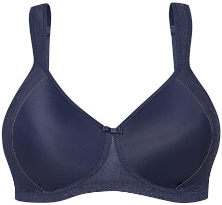 Susa Schalen BH Damen ohne Bügel Milano I Damen-BHS mit nahtlos vorgeformten Cups I Dessous mit optimaler Passform und wunderbarem Hautgefühl I Marine I 90D