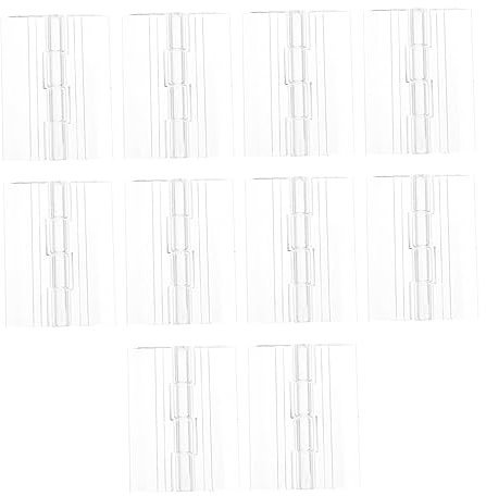 Angoily 10 Piezas Bisagra acrílico kit de antorcha oficina y suministros Montaje superficial coche colgando cajas transparentes partes de muebles pliegue caja transparente