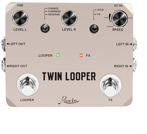 HOHOVYVY Looper Pedal,Rowin Looper Elektrische Gitarre Effekt Pedal Loop Station 11 Arten TimeTrue Bypass