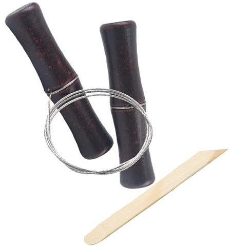 SSKHE Tagliafili per formaggio, filo da taglio conveniente per argilla, filo per formaggio con manico in legno di alta qualità