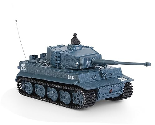Dilwe RC-Panzer, Maßstab 1:72, 4 Kanäle, Ferngesteuertes Mini-Panzerspielzeug mit Realistischen Motoreffekten, Hochsimuliert für Kinder