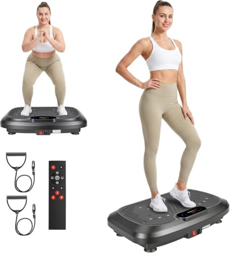 Vibration Plate Exercise Machine for Home Use,500lbs Weight Capacity | 10 Modes 200 Speeds Large Platform Vibration Plates for Weight Loss,Full Body Workout,Shake Board for Gym Home Office