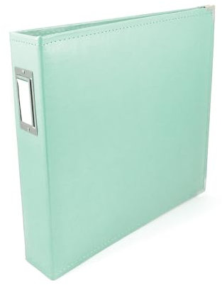 We R Memory Keepers 660240 American Crafts 13' x 15' Faux Leather Ring Album-w/Metal Label and 12' x 12' Page Protectors, Leder, Durchsichtig, One Size