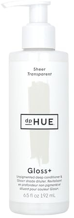 dpHUE Gloss+, Sheer - 6.5 oz (8-12 Applications) - Unpigmented Deep Conditioner & Shade Diluter - Paraben, SLS & SLES Sulfate Free - Vegan, Leaping Bunny Certified