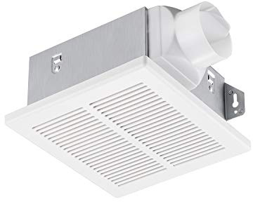 Tech Drive Bathroom fan 50 CFM, 1.0Sone DC Motor with No Attic access Needed Installation,Very Quiet Ventilation and Exhaust Fan, Ceiling Mounted Fan, White