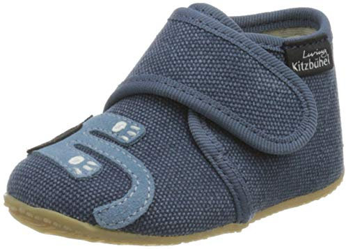 Living Kitzbühel Babyklettschuh Tiger & Fußball Hausschuh, Marine, 18 EU