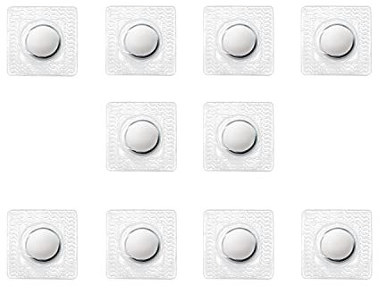 KLEHOPE Magnetknöpfe 10 Stück Magnete zum Einnähen, Magnetische Knopf Rund, Unsichtbarer Magnetknopf Magnetverschluss für Handtaschen, Kleidung, Lederhandwerk（Silber-Kupfer / 2,2 mm）