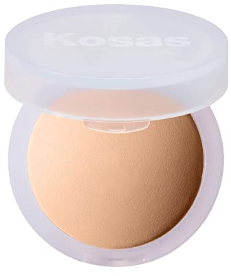 Kosas Cloud Set Poudre de fixation pour le visage – Contrôle de la brillance lissante, finition de maquillage douce, transparente, portable et durable – Confortable (transparent moyen)