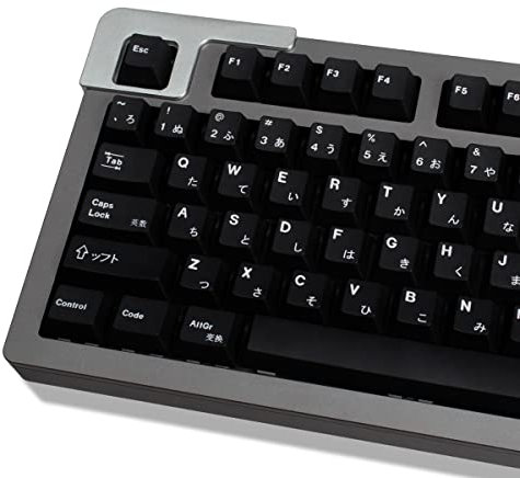 PBT Keycaps Minimalist Black Japanese Keycap Cherry Profile135 Keys DYE-SUB ISO Layout 7u Space Bar MX Switches Mechanical Keyboard 60% 65% 70% 75% 100%