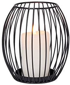 Marrakesch Teelichthalter Kerzenhalter Narbonne 15cm | Orientalische Vintage Deko Kerzenständer Schwarz | Windlicht aus Metall als Aesthetic Deko