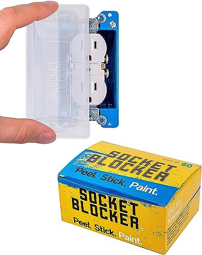Socket Blocker - The Smarter Outlet Cover for Drywall & Painting – Better Than Tape for Remodeling & DIY Projects 60-Pack