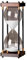 Grand sablier de 60 minutes - Bois et verre arc-en-ciel décoratif pour maison, bureau, mariage (blanc)