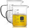 2 Stück Messbecher mit Griff, Messbecher 500ml, Borosilikatglas Messbecher mit Gießauslauf, Measuring Cups mit Graduierte, Transparent Meßbecher für Labor Laborglas Hitzebeständig Labor