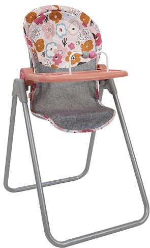 509 Crew: Melange Flora - Foodie Doll Highchair - 5pc Feeding Accessories, Fits Dolls Up to 24, Tilting Seat, Foldable, Food Tray, Kids Toy, Ages 3+