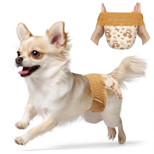 Dono Disposable Dog Diapers Female (20-60PCS), Pull it Up Doggie Diapers for Female Dogs with 360° Stretchy Waist, Doggy Diapers for Dog in Heat Period, Super Absorbent Leak-Proof Puppy Diapers, S