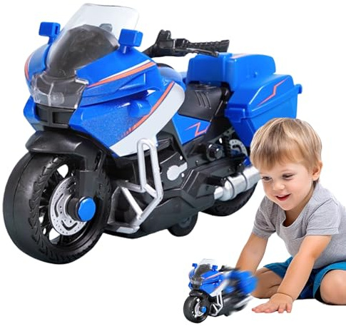 Penlimly Modèle de Moto - Jouet Musical Réaliste avec Lumière - Motorisation par Friction Jouet Enfant Garçon,Décoration Étagère Maison