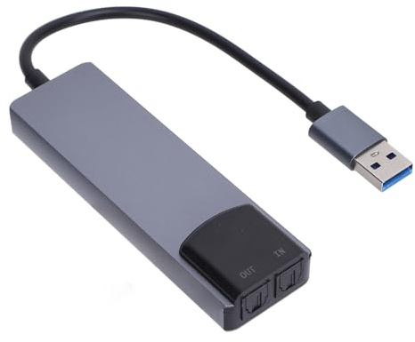 Sxhlseller Externt Ljudkort, Brusreducering USB-ljudkortadapter Mixningsstöd Optisk Ingångsutgång 5.1 7.1-kanals, USB-surroundljudkort för 98 2000 7 8
