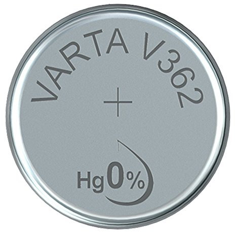 VARTA 14501362 - Batteria a bottone V362 da 1,5 Volt, capacità 21 mAh, sistema chimico Ossido d'argento, per dispositivi elettronici quotidiani per garantire un'alimentazione ottimale