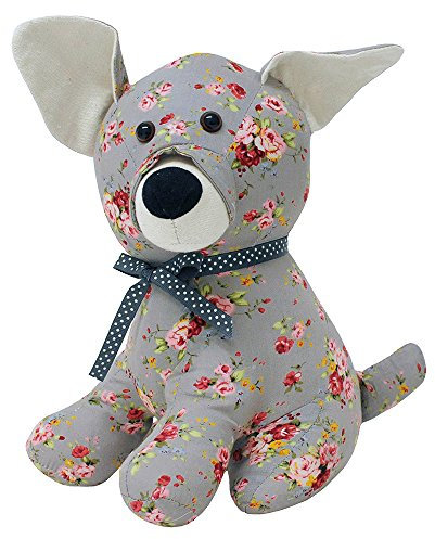 Riva Paoletti Floral Dog Doorstop - Heavyweight Sand Filling 100% Polyester - 19 x 26 x 16cm (7 x 10 x 6 inches) - Designed in the UK