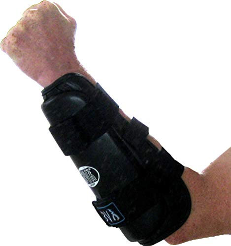 BAY® Primo Unterarmschützer Leder PU Unterarmschoner schwarz XS S M L XL (M)