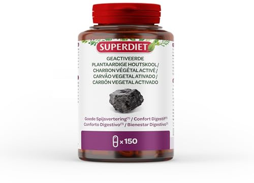 SUPERDIET CARBON VEGETAL ACTIVADO 150cap. AGBIO – gélules qui facilitent la supplémentation quotidienne, à prendre régulièrement selon la dose conseillée, boîte de 150 gélules et facilite la prise en