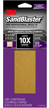 Sandpaper 1/3SHT120G 6PK
