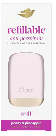 Dove No. 41 Peony & Pineapple Anti-Perspirant Starter Kit women's antiperspirant stick 72h odour protection, with Dove's signature care, dermatologically tested 1 x case, 1 x 35 ml refill