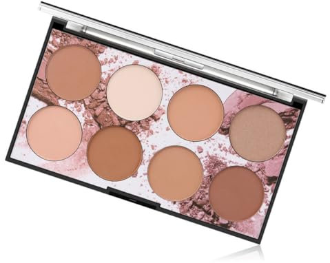 Allbesta Highlighter Palette 9 Farben Illuminator Gesicht Aufhellen Contouring Bronzer Make-up Glow Powder