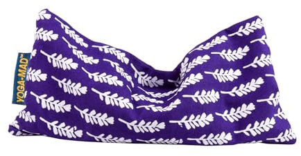 Yoga-Mad Unisex's Purple Yoga Eye Pillows Linseed & Lavender, Lavender Pattern, Size Blue