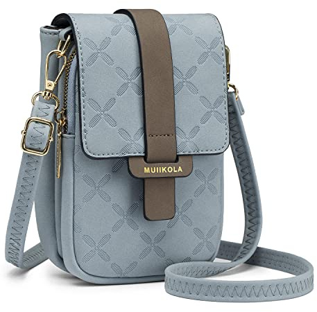 MUIIKOLA liten mobiltelefon axelväska, pekskärm crossbody liten mobiltelefonväska, multifunktion damer axelväskor.., Ny blå, crossbody