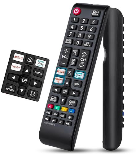 Universal Samsung Remote Control For Smart Tvs With Netflix/Prime Video/Rakuten TV Buttons, Universal Samsung TV Remote - Compatible with All Most Samsung QLED UHD HDR LCD Frame Curved 4K 8K Smart TVs