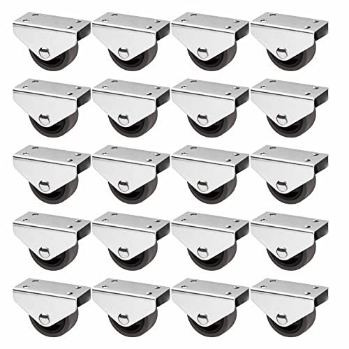SOTECH Lot de 20 Roulettes caissons PASSAU (Ø 40 mm, pour montage sous-structure, gris foncé) Roulettes de transport Idéales pour les caissons de lit et les tiroirs au sol